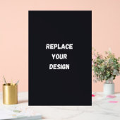 Custom black simple Design Add Photo or Text Acryl Bord (Huwelijk)