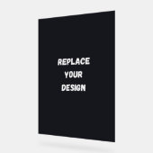 Custom black simple Design Add Photo or Text Acryl Bord (Hoek)