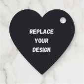 Custom black simple Design Add Photo or Text Bedankjes Labels (Achterkant)