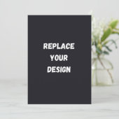 Custom black simple Design Add Photo or Text Bedankkaart (Staand voorkant)