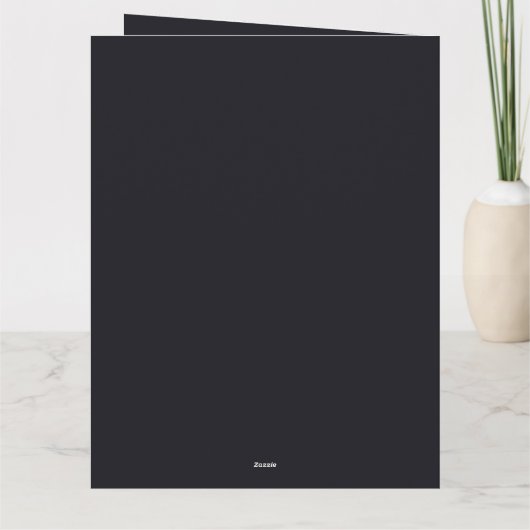 Custom black simple Design Add Photo or Text Bedankkaart (Achterkant)