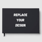 Custom black simple Design Add Photo or Text Gastenboek (Voorkant)