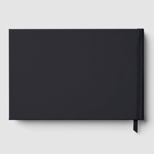 Custom black simple Design Add Photo or Text Gastenboek (Achterkant)