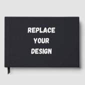 Custom black simple Design Add Photo or Text Gastenboek (Voorkant)