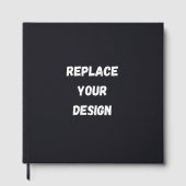 Custom black simple Design Add Photo or Text Gastenboek (Voorkant)