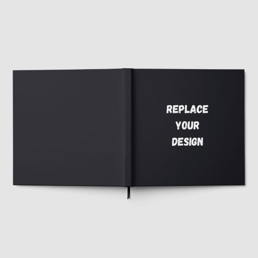 Custom black simple Design Add Photo or Text Gastenboek (Volledig)