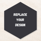 Custom black simple Design Add Photo or Text Kartonnen Onderzetters (Voorkant)