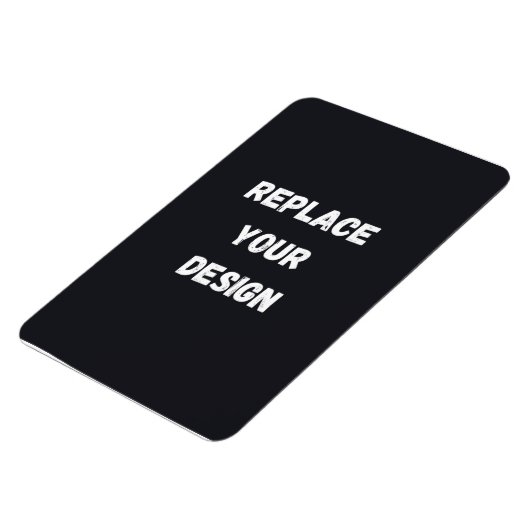 Custom black simple Design Add Photo or Text Magneet (Linkerzijde)