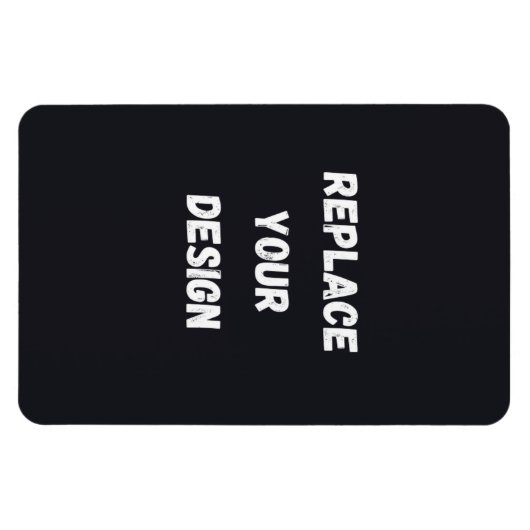 Custom black simple Design Add Photo or Text Magneet (Horizontaal)