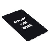 Custom black simple Design Add Photo or Text Magneet (Rechterzijde)
