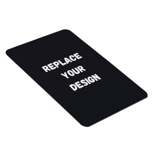 Custom black simple Design Add Photo or Text Magneet (Rechterzijde)