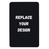 Custom black simple Design Add Photo or Text Magneet (Verticaal)