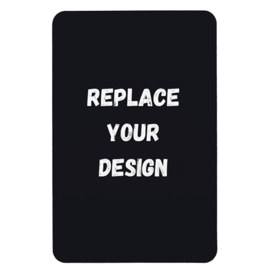 Custom black simple Design Add Photo or Text Magneet (Verticaal)