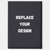 Custom black simple Design Add Photo or Text Magneet (Voorkant)