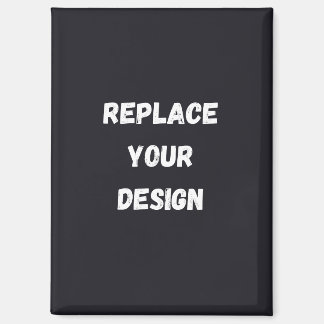 Custom black simple Design Add Photo or Text Magneet