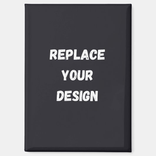 Custom black simple Design Add Photo or Text Magneet (Voorkant)