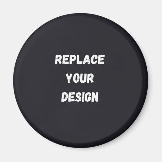 Custom black simple Design Add Photo or Text Magneet