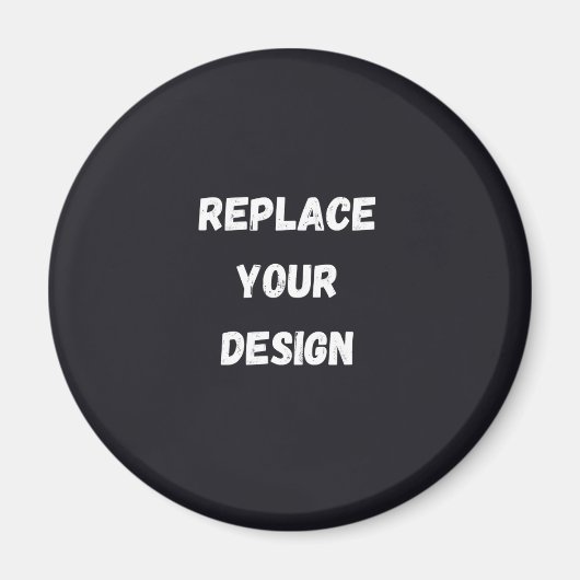 Custom black simple Design Add Photo or Text Magneet (Voorkant)