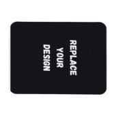 Custom black simple Design Add Photo or Text Magneet (Horizontaal)