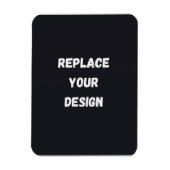 Custom black simple Design Add Photo or Text Magneet (Verticaal)