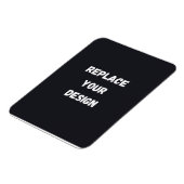 Custom black simple Design Add Photo or Text Magneet (Linkerzijde)