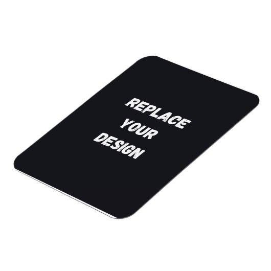 Custom black simple Design Add Photo or Text Magneet (Linkerzijde)