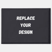 Custom black simple Design Add Photo or Text Magneet (Voorkant)