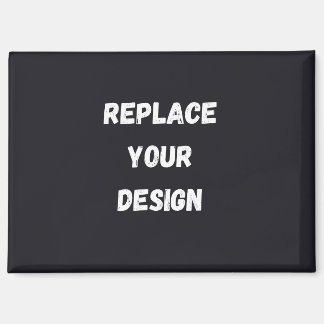 Custom black simple Design Add Photo or Text Magneet