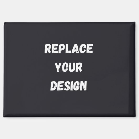 Custom black simple Design Add Photo or Text Magneet (Voorkant)