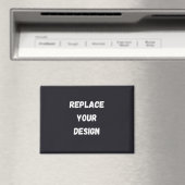 Custom black simple Design Add Photo or Text Magneet (Insitu (Vaatwasser))