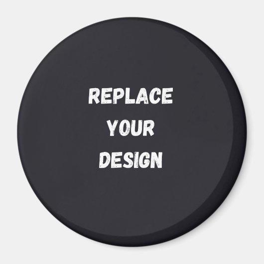 Custom black simple Design Add Photo or Text Magneet (Voorkant)