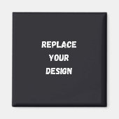 Custom black simple Design Add Photo or Text Magneet (Voorkant)