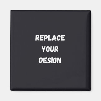 Custom black simple Design Add Photo or Text Magneet