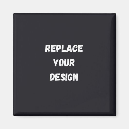 Custom black simple Design Add Photo or Text Magneet (Voorkant)