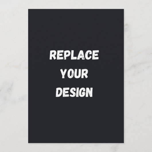 Custom black simple Design Add Photo or Text Menu (Achterkant)