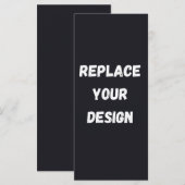 Custom black simple Design Add Photo or Text Menu (Voorkant / Achterkant)