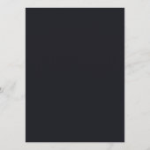 Custom black simple Design Add Photo or Text Menu (Achterkant)