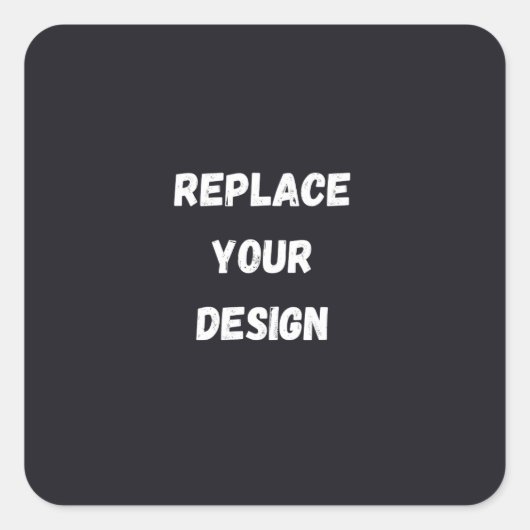 Custom black simple Design Add Photo or Text Vierkante Sticker (Voorkant)