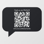 Custom Black Speech Bubble Window Cling Sticker (Vel)