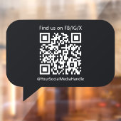 Custom Black Speech Bubble Window Cling Sticker (Vel 2)