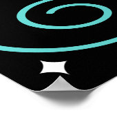 Custom Black Sweet 16 Birthday Party Wall Decor Poster (Hoek)