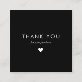 Custom Black Typography Business QR Code Dank u Kortingskaartje