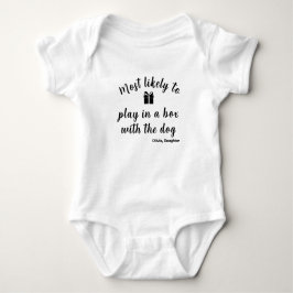 Custom Black Typography Matching Family Holiday Romper