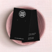 Custom Black Uw Logo Earring Display Kaart toevoeg