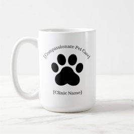 Custom Black Vet Staff Mug | Clinic Logo Ready Koffiemok