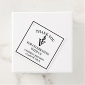 Custom Black Veterinaire School Afstudeerfeest Bedankjes Labels (In situ)