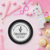 Custom Black Veterinaire School Afstudeerfeest Papieren Bordje (Feest)