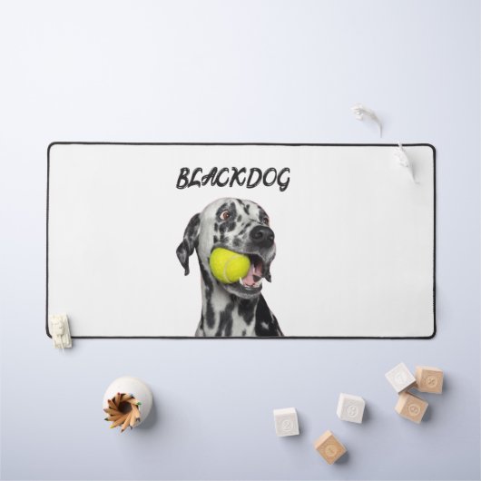 Custom Black & White Dog Throw pillow  Bureaumat (Kindertafel)