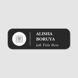 Custom Black & White Logo Name Badge nametags