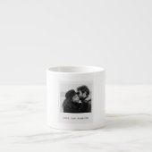 Custom Black & White Photo Mug – Love You Forever Espresso Kop (Voorkant)